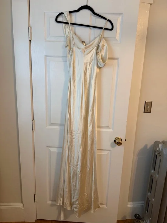 Reformation Ronda Silk Dress in Ivory Size 4, NWT, Never Worn - Picture 7 of 14